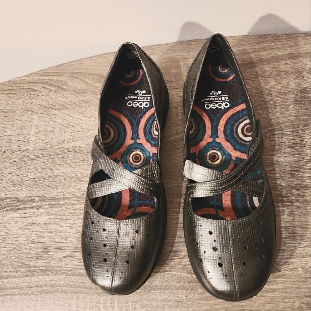 WOMEN'S ABEO COMFORT  NEW  SHOES GRAY COLOR LEATHER UPPER SIZE 11 NEW.